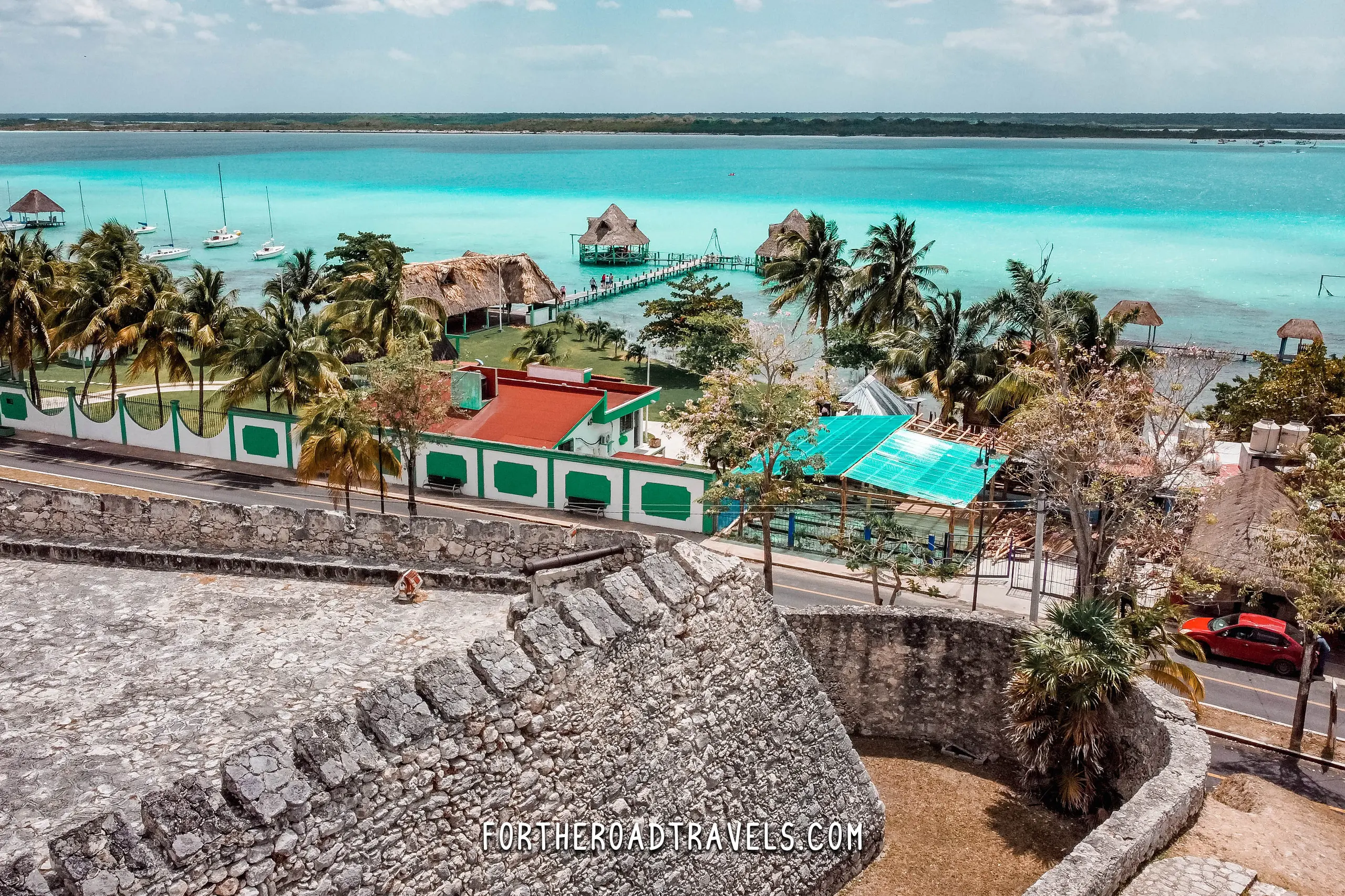 Bacalar lagoon in Mexico
