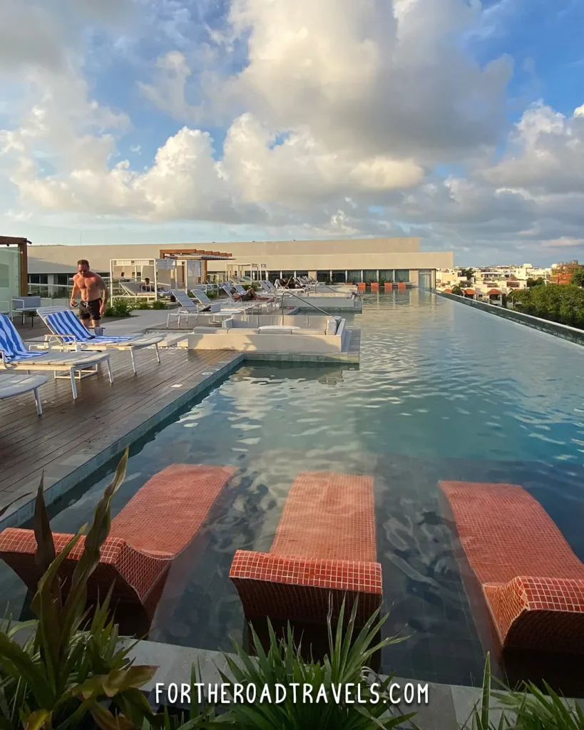 Rooftop pool in Playa del Carmen Mexico