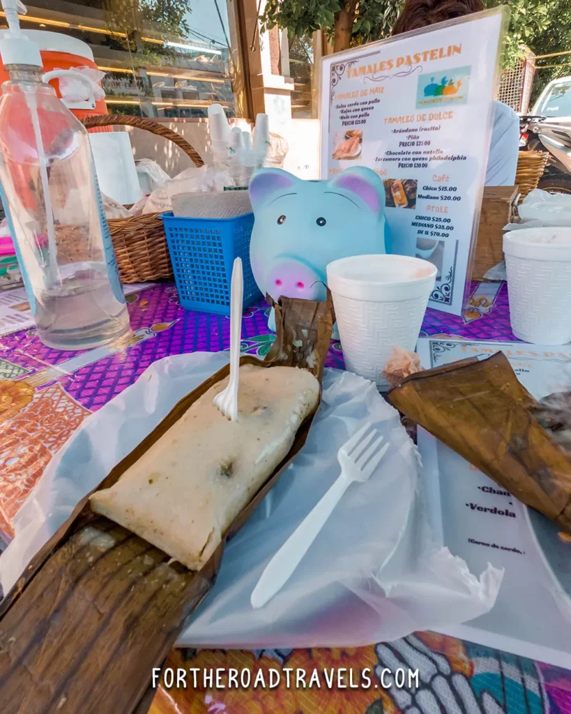 Street Tamal During Tour in Mexico City