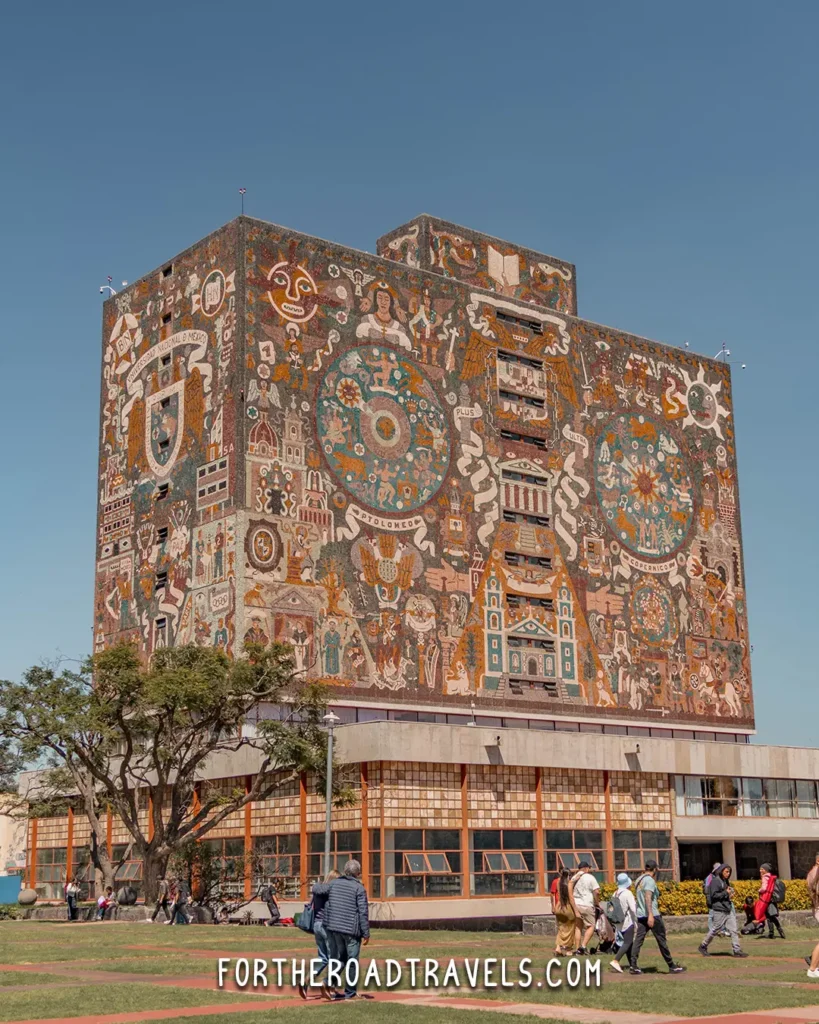 UNAM University Building During Tour in Mexico City