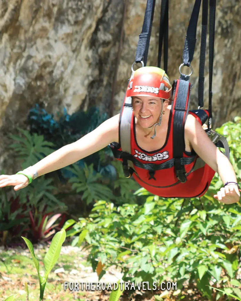 Woman at Bird Flight Attraction at Xenses Park